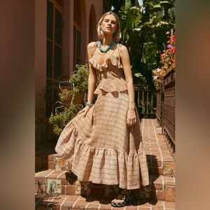 Hunter Bell Jamison Ruffle Midi Dress